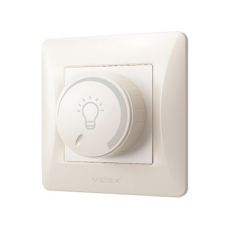 VIDEX BINERA LED Димер 200 Вт з вогнетривкістю підвищеною кремовий VF-BNDML200-CR VIDEX BINERA LED Димер 200 Вт з вогнетривкістю підвищеною кремовий VF-BNDML200-CR