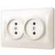 Двойная огнеупорная розетка VIDEX BINERA VF-BNSK2-CR, кремовая Двойная огнеупорная розетка VIDEX BINERA VF-BNSK2-CR, кремовая