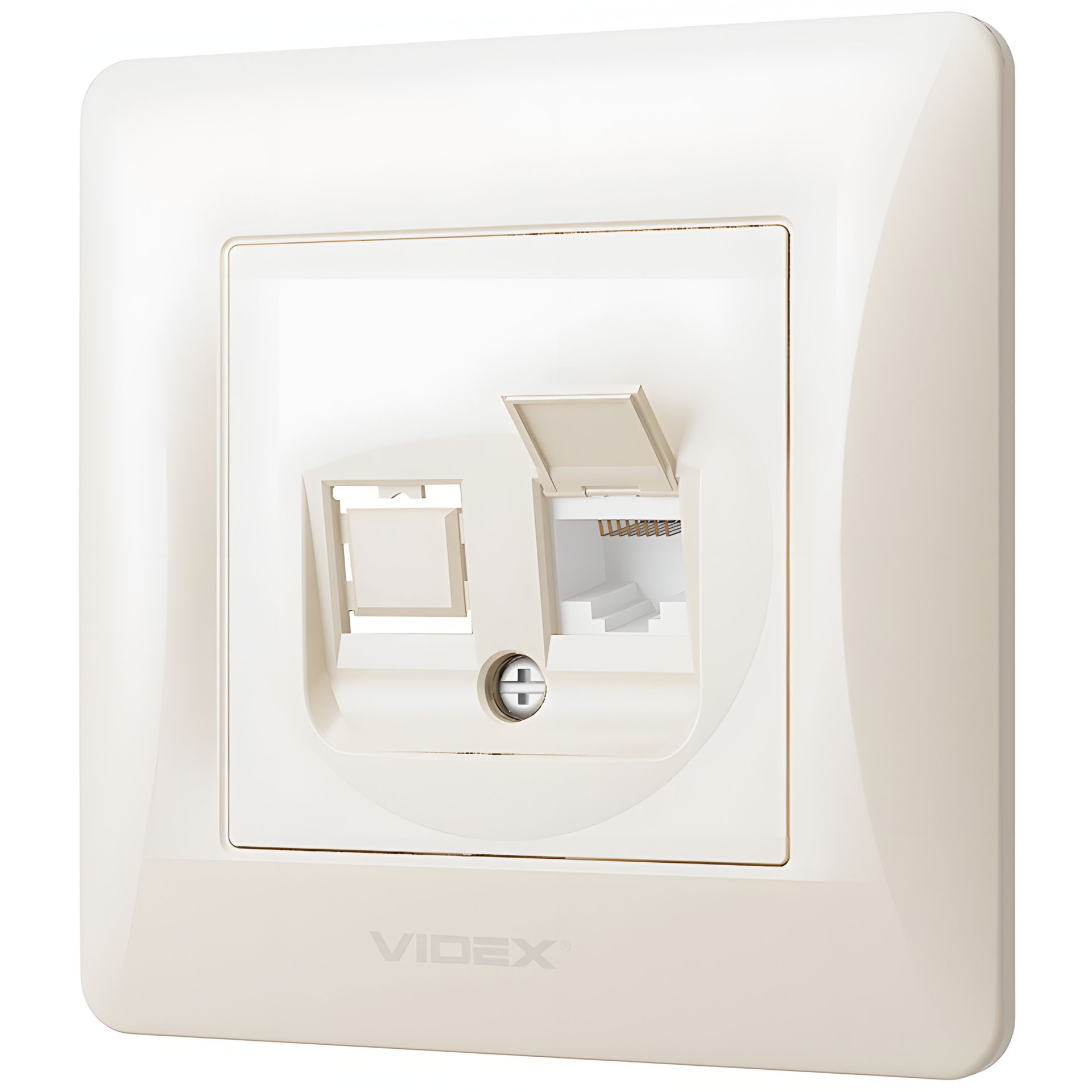 Однопортовая компьютерная розетка CAT6 VIDEX BINERA VF-BNSK1PC6-CR кремовая Однопортовая компьютерная розетка CAT6 VIDEX BINERA VF-BNSK1PC6-CR кремовая