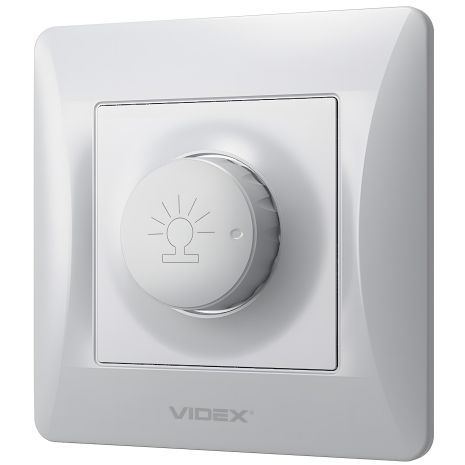 Серебристый димер 600 Вт с огнеупорностью VIDEX BINERA VF-BNDM600-SS