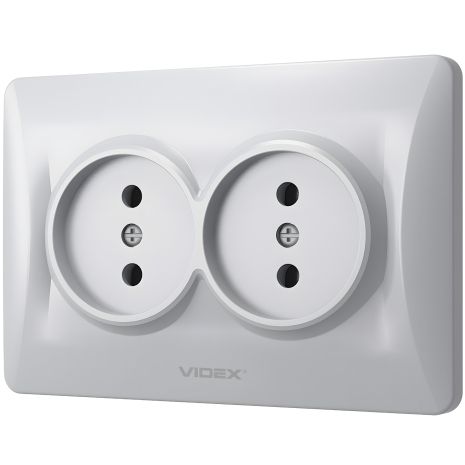Двійна розетка з підвищеною вогнестійкістю VIDEX BINERA VF-BNSK2-SS срібляста Двійна розетка з підвищеною вогнестійкістю VIDEX BINERA VF-BNSK2-SS срібляста