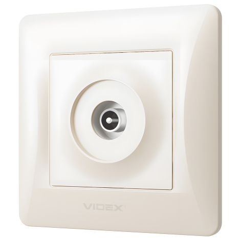 TV розетка VIDEX BINERA VF-BNSK1TVME-CR кремовая TV розетка VIDEX BINERA VF-BNSK1TVME-CR кремовая