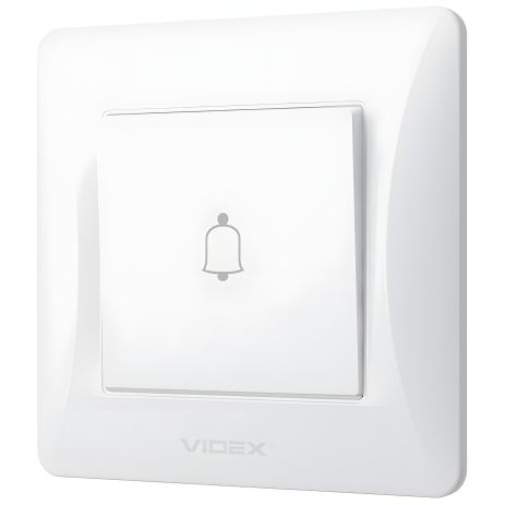 Кнопка звонка VIDEX BINERA VF-BNDB1-W белая Кнопка звонка VIDEX BINERA VF-BNDB1-W белая