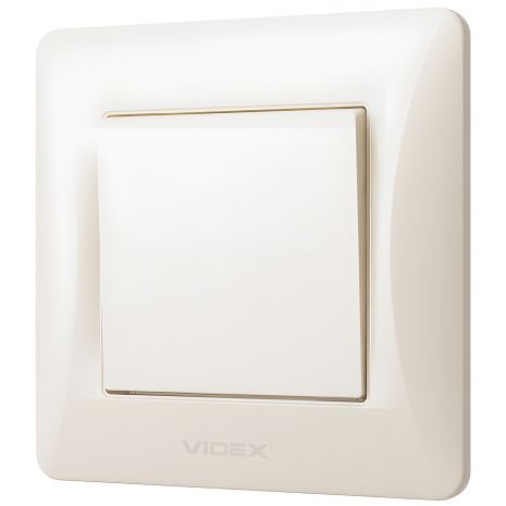 1-клавішний вимикач VIDEX BINERA VF-BNSW1-CR з підвищеною вогнетривкістю, кремовий 1-клавішний вимикач VIDEX BINERA VF-BNSW1-CR з підвищеною вогнетривкістю, кремовий