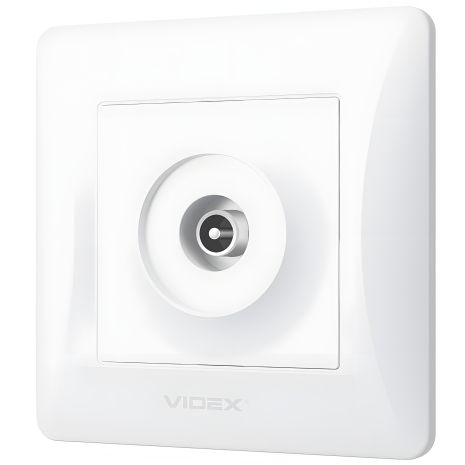 TV телевизионная розетка VIDEX BINERA VF-BNSK1TVME-W белая