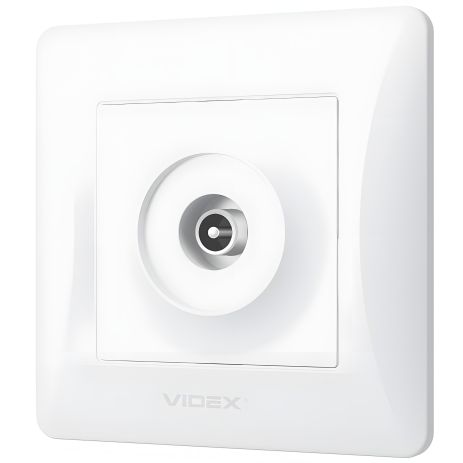 Телевизионная розетка TV VIDEX BINERA VF-BNSK1TVME-W белая Телевизионная розетка TV VIDEX BINERA VF-BNSK1TVME-W белая