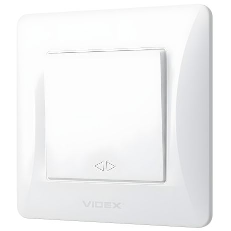 Перекрестный огнеупорный выключатель VIDEX BINERA VF-BNSW1I-W белый