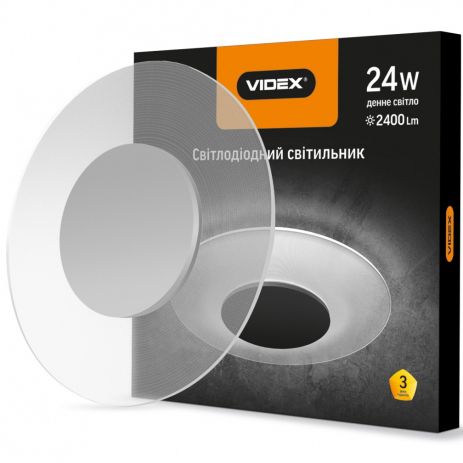 Акриловый светодиодный светильник VIDEX 24W 4100K 220V Acrylic Style VL-JTR-24S4