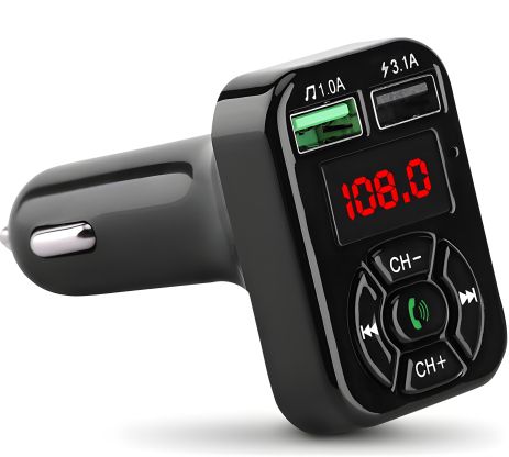 Bluetooth FM-трансмітер HAVIT HV-FM807BT 5.0, Hands Free, MicroSD, USB 3.1А, AUX