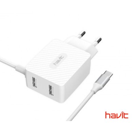 Зарядное устройство для 3 гаджетов HAVIT HV-H142 Dual Travel Charger With Micro USB cable QC 3.0A white (25859) Зарядное устройство для 3 гаджетов HAVIT HV-H142 Dual Travel Charger With Micro USB cable QC 3.0A white (25859)