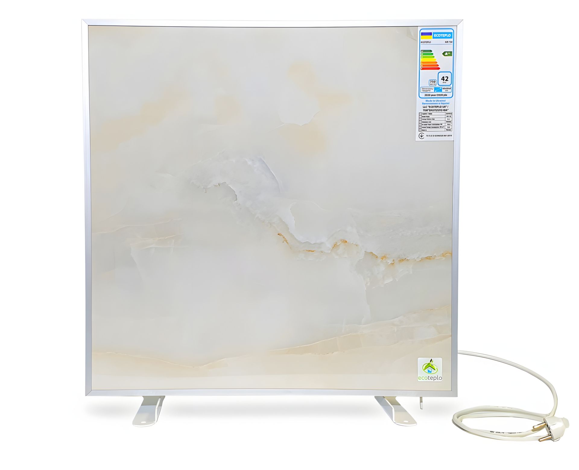 Ecoteplo AIR 400 МE КМ Керамічний обігрівач вологозахищений, з терморегулятором, королівський мармур Ecoteplo AIR 400 МE КМ Керамічний обігрівач вологозахищений, з терморегулятором, королівський мармур