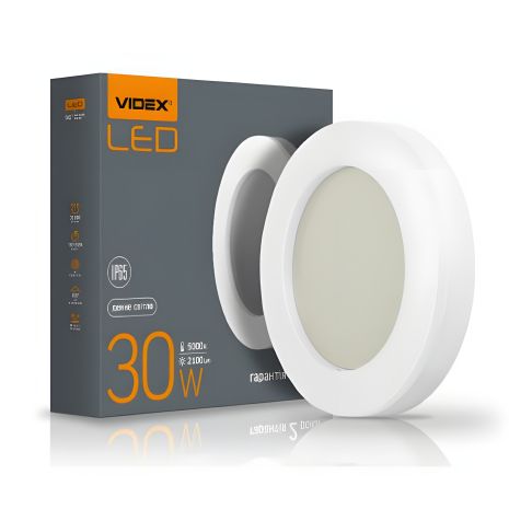 Вуличний світлодіодний світильник VIDEX ART VL-BHFR-305 30W 5000K 220V водо-, пилозахищений (25803)