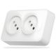 Наружная розетка двойная VIDEX BINERA VF-BNS22-W белая