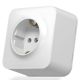 Розетка наружная белая с заземлением одинарная VIDEX BINERA VF-BNS21G-W