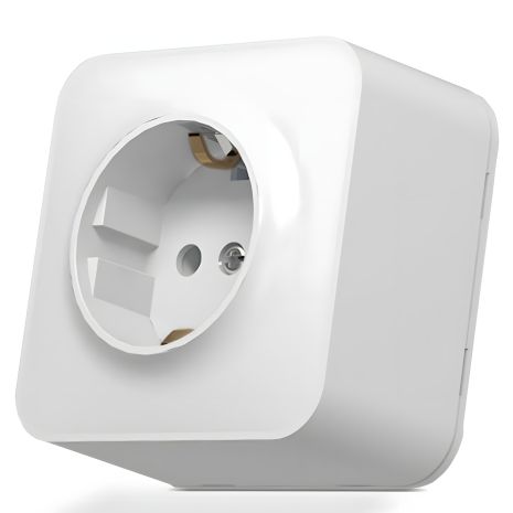 Розетка наружная белая с заземлением одинарная VIDEX BINERA VF-BNS21G-W