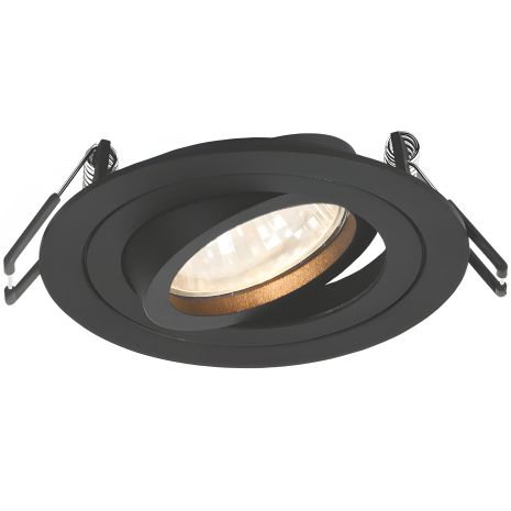 Точечный врезной светильник VIDEX VL-SPF08R-B под лампу GU10, поворотный, круглый, черный