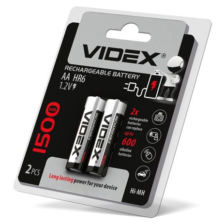 Акумулятори Videx HR6/AA 1500mAh 2 шт. в блістері (23339)