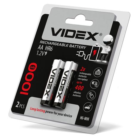 Акумулятори Videx HR6/AA 1000mAh 2 шт. в блістері (23460)