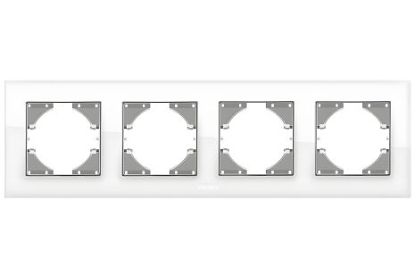 Рамка на 4 поста VIDEX BINERA VF-BNFRG4H-W горизонтальная белая
