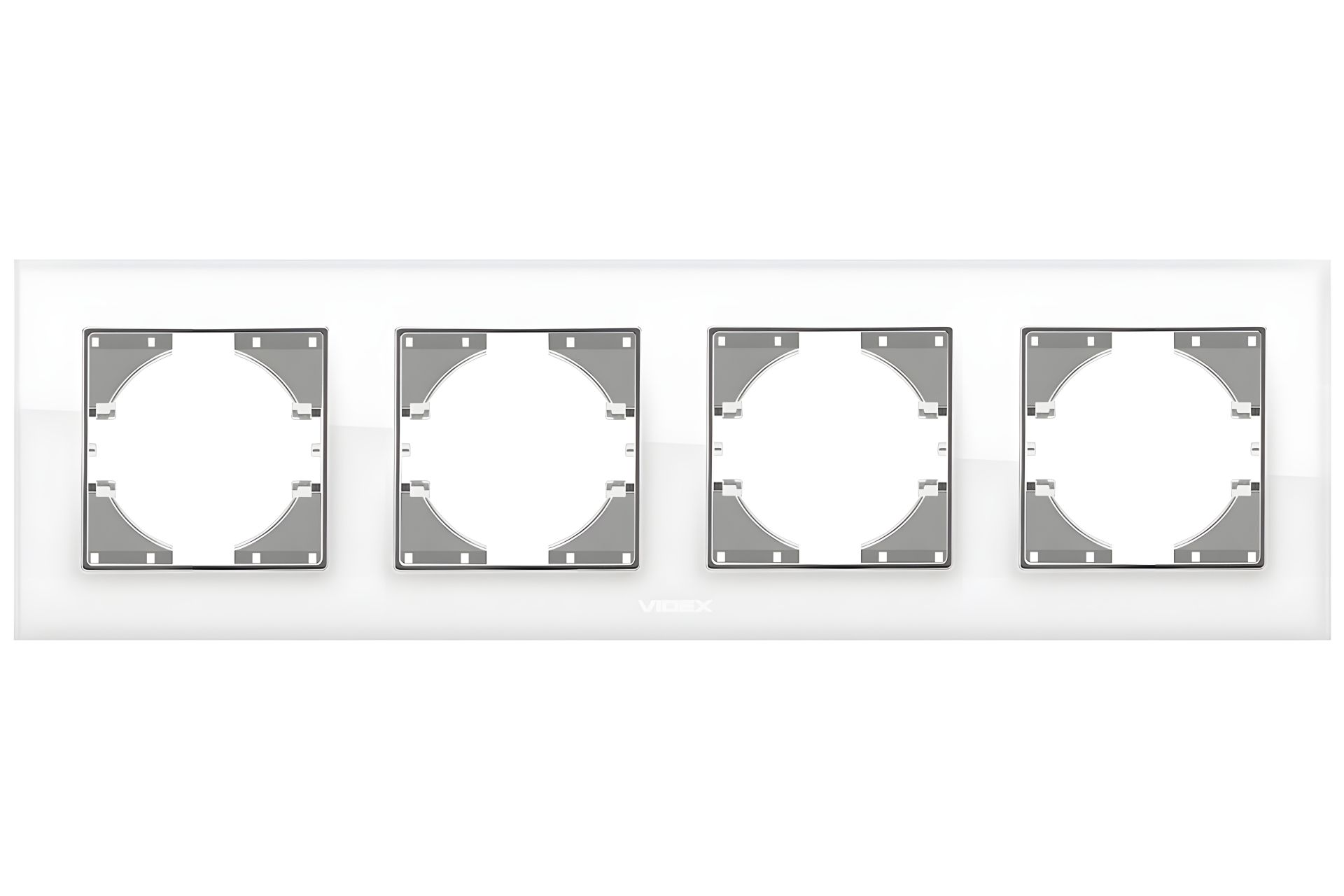 VIDEX BINERA Рамка горизонтальная белая на 4 поста VF-BNFRG4H-W VIDEX BINERA Рамка горизонтальная белая на 4 поста VF-BNFRG4H-W