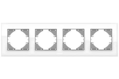VIDEX BINERA Рамка горизонтальная белая на 4 поста VF-BNFRG4H-W VIDEX BINERA Рамка горизонтальная белая на 4 поста VF-BNFRG4H-W