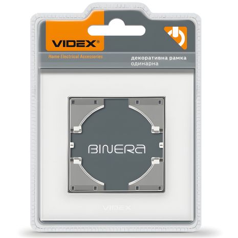 Рамка VIDEX BINERA VF-BNFRG1H-W на 1 пост білого кольору, горизонтальна Рамка VIDEX BINERA VF-BNFRG1H-W на 1 пост білого кольору, горизонтальна