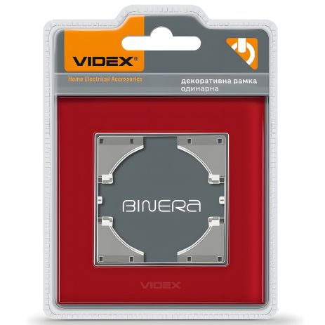 Рамка VIDEX BINERA VF-BNFRG1H-RD на 1 пост червона горизонтальна