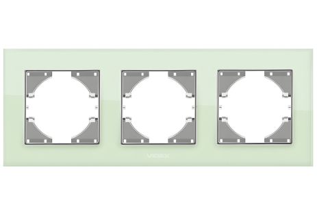 Тримісна рамка VIDEX BINERA VF-BNFRG3H-GR горизонтальна зелена