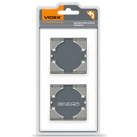 VIDEX BINERA рамка на 2 поста VF-BNFRG2V-W вертикальная белая