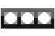 Тройная рамка VIDEX BINERA VF-BNFRG3H-B горизонтальная черная