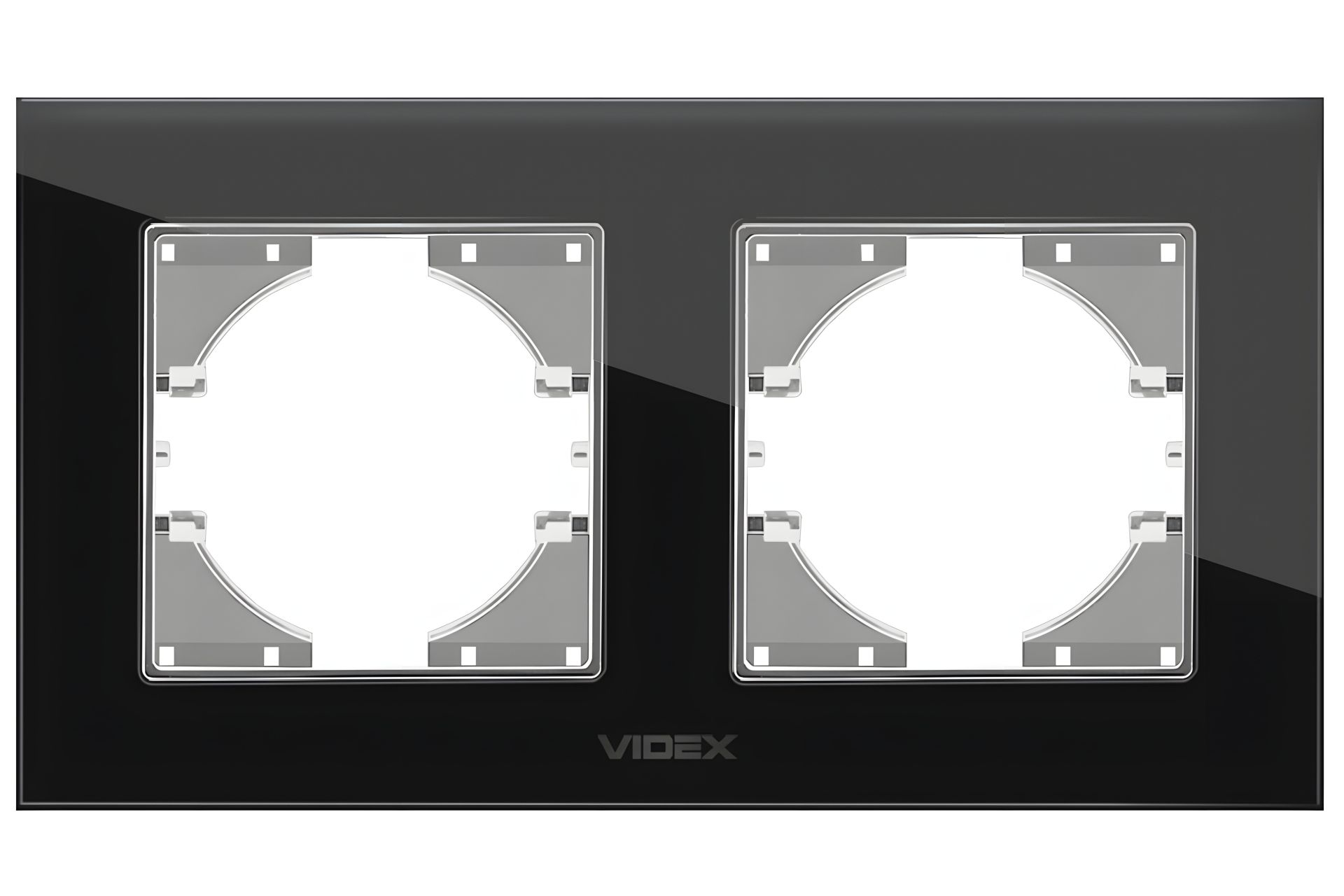 Двопостова рамка VIDEX BINERA VF-BNFRG2H-B чорна горизонтальна Двопостова рамка VIDEX BINERA VF-BNFRG2H-B чорна горизонтальна