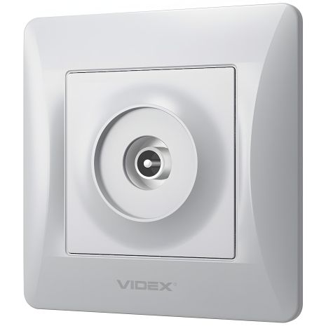 Серебристая телевизионная розетка TV VIDEX BINERA VF-BNSK1TVME-SS