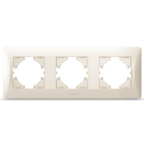 Рамка VIDEX BINERA VF-BNFR3H-CR для 3 постів горизонтальна кремова