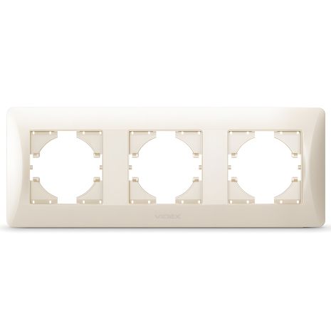 Рамка VIDEX BINERA VF-BNFR3H-CR для 3 постів горизонтальна кремова