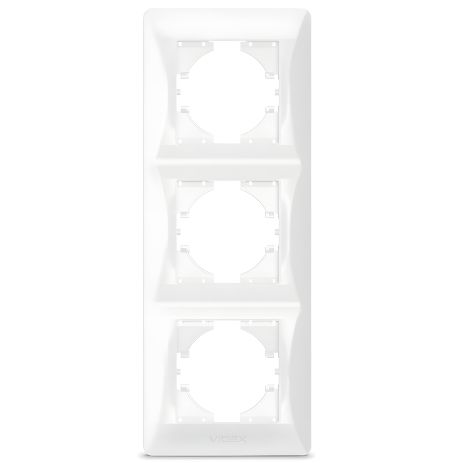 Вертикальная пластиковая рамка VIDEX BINERA VF-BNFR3V-W на 3 поста, белая