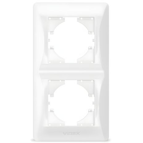 Рамка на 2 поста VIDEX BINERA VF-BNFR2V-W біла Рамка на 2 поста VIDEX BINERA VF-BNFR2V-W біла