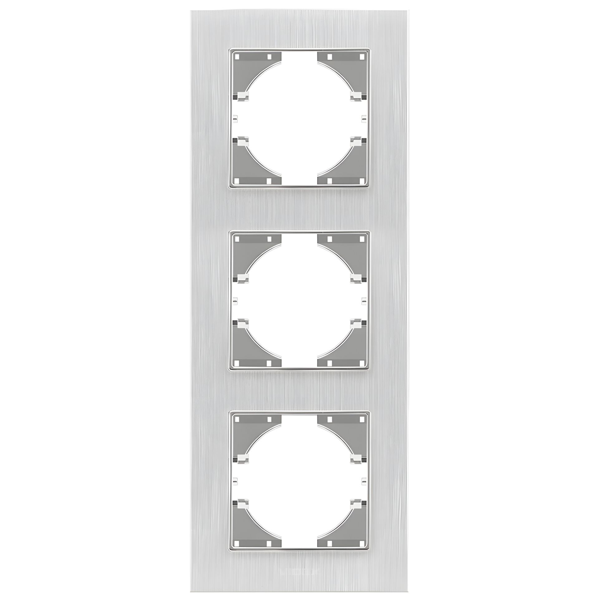 Вертикальна алюмінієва рамка на 3 поста VIDEX BINERA VF-BNFRA3V-SL, срібляста Вертикальна алюмінієва рамка на 3 поста VIDEX BINERA VF-BNFRA3V-SL, срібляста