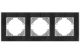 Алюминиевая рамка горизонтальная на 3 поста VIDEX BINERA VF-BNFRA3H-B черная