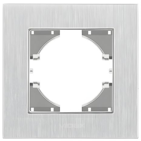 Горизонтальна алюмінієва рамка для одного посту VIDEX BINERA VF-BNFRA1H-SL срібляста Горизонтальна алюмінієва рамка для одного посту VIDEX BINERA VF-BNFRA1H-SL срібляста