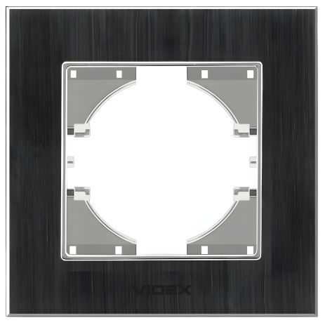 Алюмінієва рамка горизонтальна на 1 пост VIDEX BINERA VF-BNFRA1H-B, черная