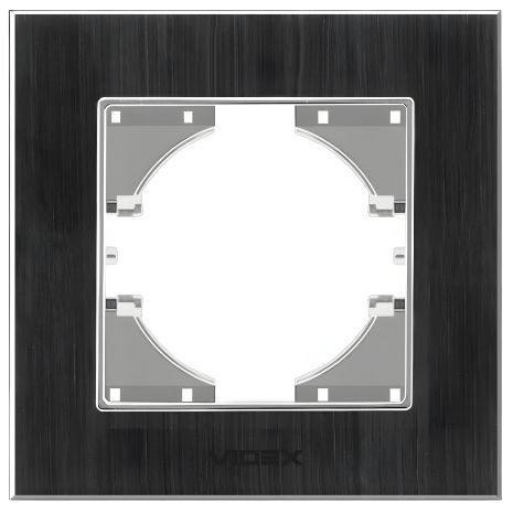 Алюмінієва рамка горизонтальна на 1 пост VIDEX BINERA VF-BNFRA1H-B, черная