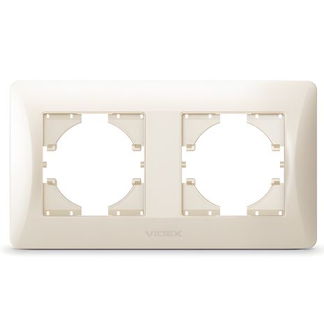 Пластикова рамка VIDEX BINERA VF-BNFR2H-CR, горизонтальна, кремова