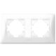 Пластиковая рамка на 2 поста VIDEX BINERA VF-BNFR2H-W горизонтальная белая