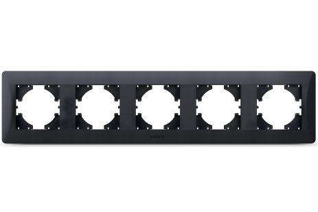 Пластикова п'ятипостова рамка VIDEX BINERA VF-BNFR5H-BG в чорному графіті