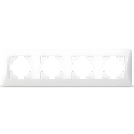 4-постовая пластиковая рамка VIDEX BINERA VF-BNFR4H-W горизонтальная белая