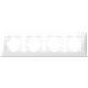 Рамка пластикова для 4 постів VIDEX BINERA VF-BNFR4H-W, горизонтальна, біла