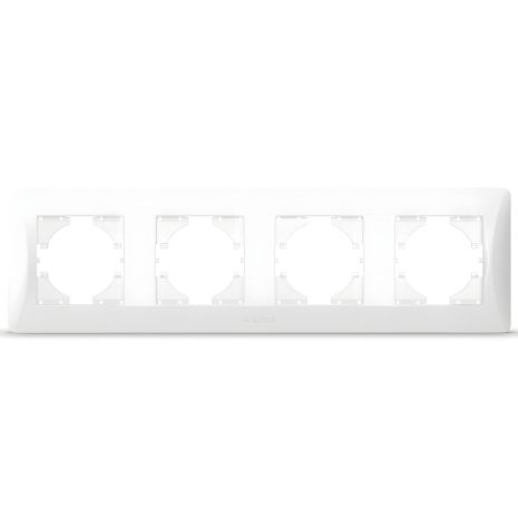 Рамка пластикова для 4 постів VIDEX BINERA VF-BNFR4H-W, горизонтальна, біла Рамка пластикова для 4 постів VIDEX BINERA VF-BNFR4H-W, горизонтальна, біла