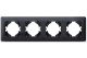 4-постовая пластиковая рамка VIDEX BINERA VF-BNFR4H-BG горизонтальная (чёрный графит)
