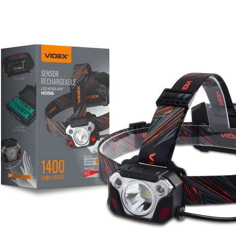 Налобний ліхтар Videx 1400Lm 6500K, до 155 м дальність світла, з датчиком руху і функцією Power Bank (VLF-H056) Налобний ліхтар Videx 1400Lm 6500K, до 155 м дальність світла, з датчиком руху і функцією Power Bank (VLF-H056)