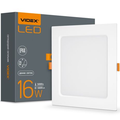 Точечный светильник VIDEX Back 16W 5000K VL-DLBS-165 встраиваемый квадратный